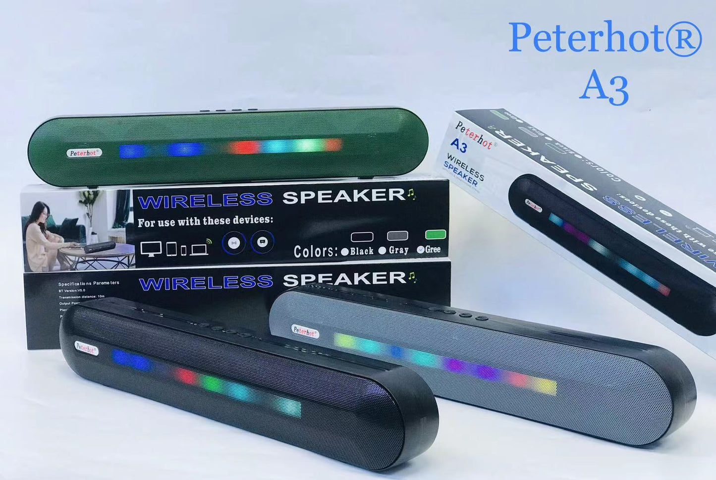 Bluetooth Speaker With Long LED Breathing Light 0 - Tophatter Daily Deals