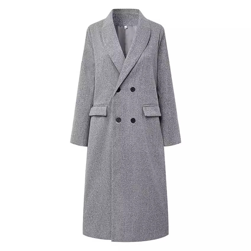 Insulating Women’s Midcoat - Double Breasted, Wool 3D Changing Face Moving Picture Frame - Tophatter Daily Deals