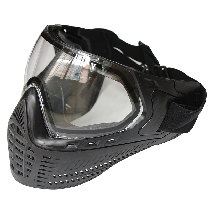 All Black Double Layer Elastic Band Paintball Protective Mask 0 - Tophatter Daily Deals
