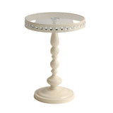 Corner Table Round Minimalist Side Table (White + Lace) End & Side Tables - Tophatter Daily Deals