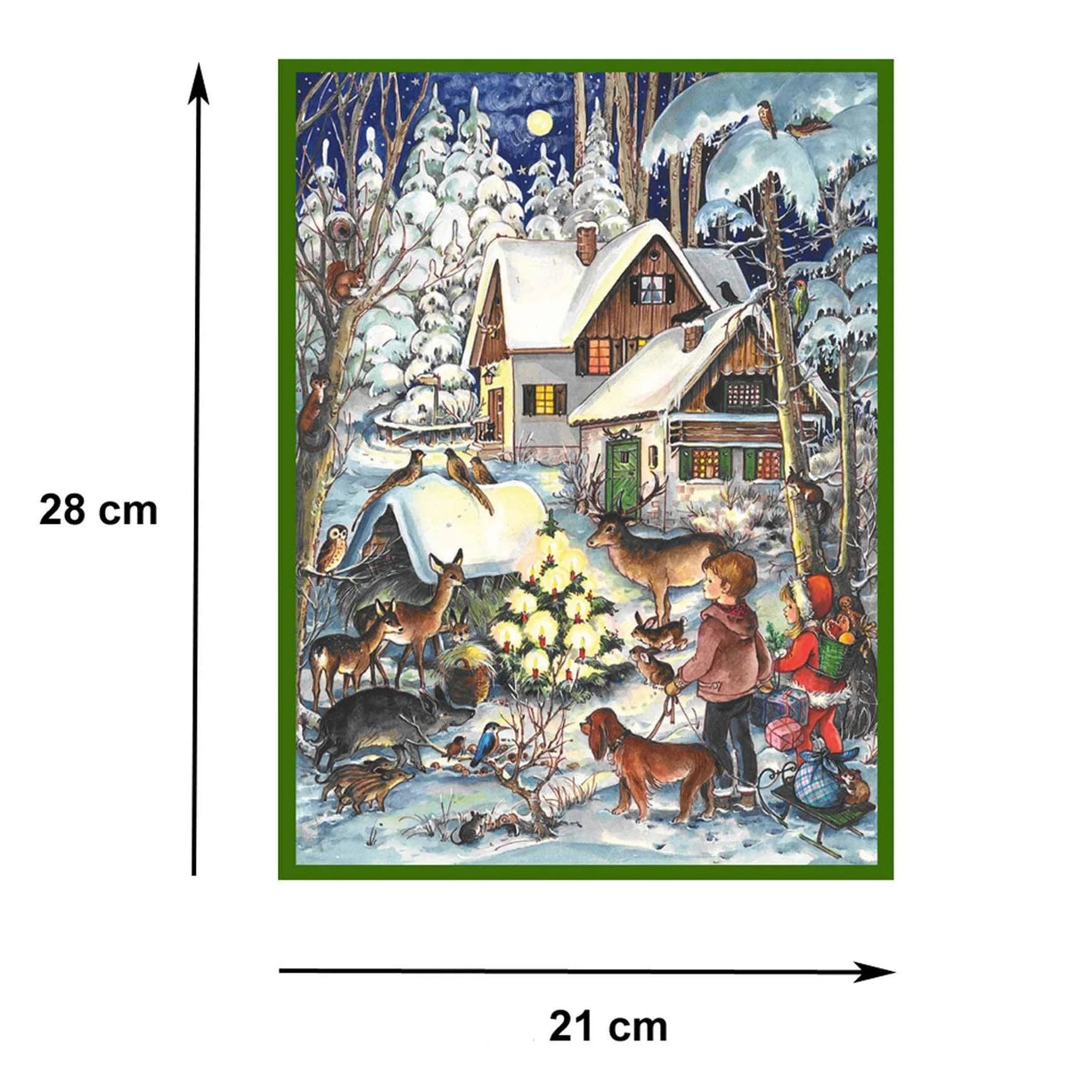 Nostalgic Winter with the Animals A4 Traditional Christmas Paper Advent Calendar Advent Calendar - Tophatter Daily Deals