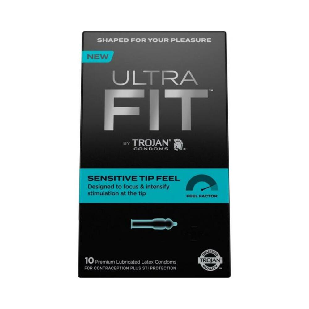 Trojan Ultrafit Sensitive Tip Feel 10 Ct. - Tophatter Daily Deals