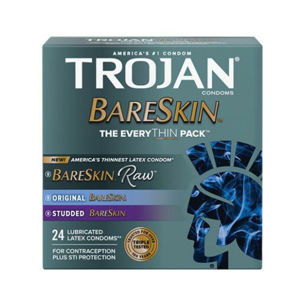 Trojan Bareskin Everythin Condom - Variety Pack Of 24 - Tophatter Daily Deals