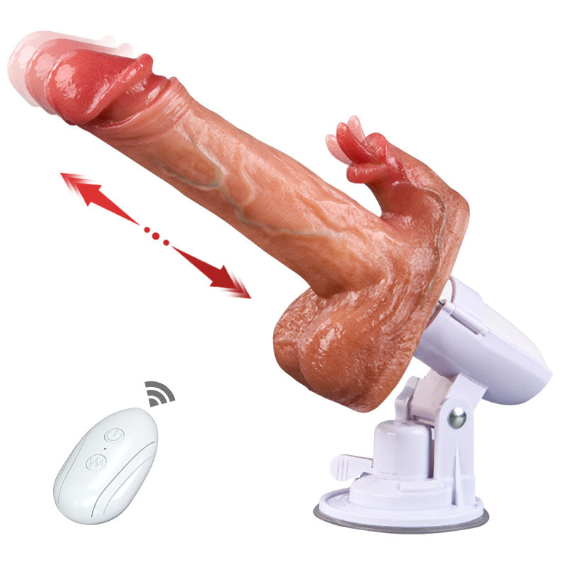 Acmejoy - Sex Machine 90° Automatic Adjustable 8 Thrusting & Vibrating & Licking Dildos Vibrator Dildos - Tophatter Daily Deals