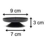 Traditional Black Metal Candle Holder Candle Plate | Pillar Candle Dish Candlestick | Round Votive Candle Holders Candle Holder - Tophatter Daily Deals