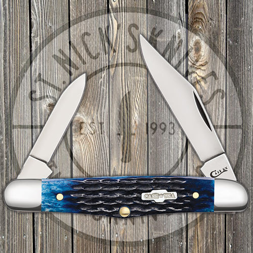 Case Half Whittler - Corn Cob Jig - Blue Bone - 02862 Traditional Knives - Tophatter Daily Deals