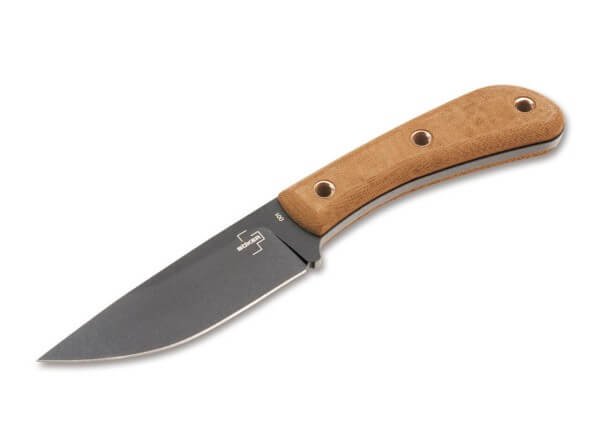 Boker Plus - Little Rok Fixed Blade Knife - SK 85 Powder Coated Drop Point - Green Micarta Handles - 02BO026 Fixed Blade - Tophatter Daily Deals