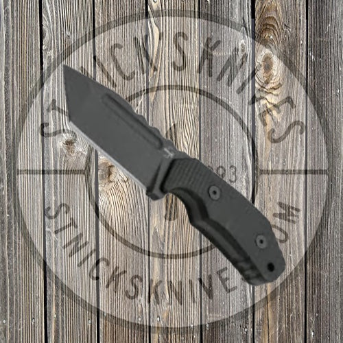 Boker Plus Little Dvalin Fixed Blade Knife 3.15" D2 Black Tanto, Black G10 Handles, Black Kydex Sheath - 02BO034 Knives - Tophatter Daily Deals