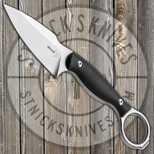 Boker Plus Accomplice - Black G10 - Sandvik 14C28N - Fixed Blade - 02BO175 Knives - Tophatter Daily Deals