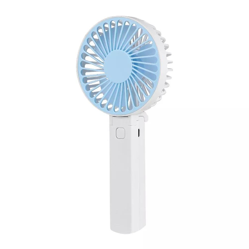 Portable Rechargeable Fan - Mini Hand-held Fan Folding Desk Fan Cooler Cooling USB Rechargeable Fan Blue Apparel & Accessories - Tophatter Daily Deals