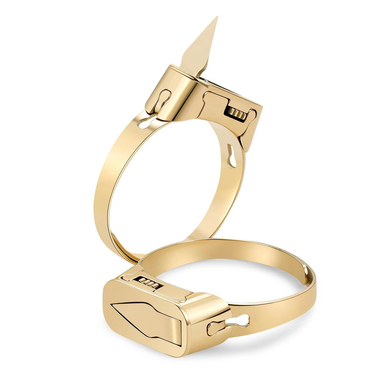 Metal Self Defense Ring Knife Gold - Tophatter Daily Deals