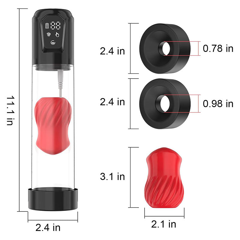 Alexander- 7 Vibrating & 5 Sucking Penis Pump Vacuum Suction Male Penis Extender Penis Pumps - Tophatter Daily Deals