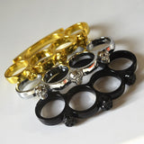 HEAD DESIGN 4 FINGER KNUCKLE DUSTER - Tophatter's Army Deals SELF DEFENSE - Tophatter Daily Deals