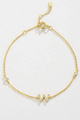 V To Z Zircon 925 Sterling Silver Bracelet Bracelets - Tophatter Daily Deals