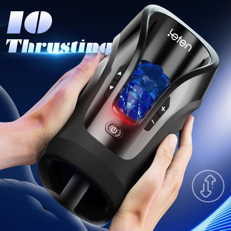 Acmejoy -Leten 3D Fleshy Telescopic Vibrating Automatic Male Masturbator Blowjob Stroker Masturbation Cup - Tophatter Daily Deals