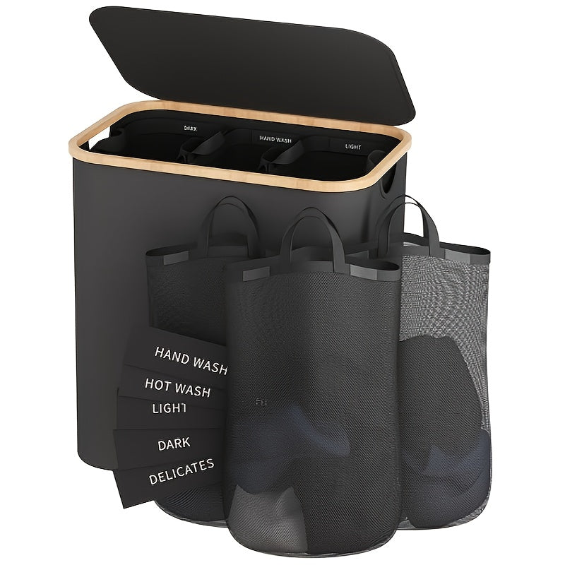Laundry Basket with Lid & Bags Laundry Baskets - Tophatter Daily Deals