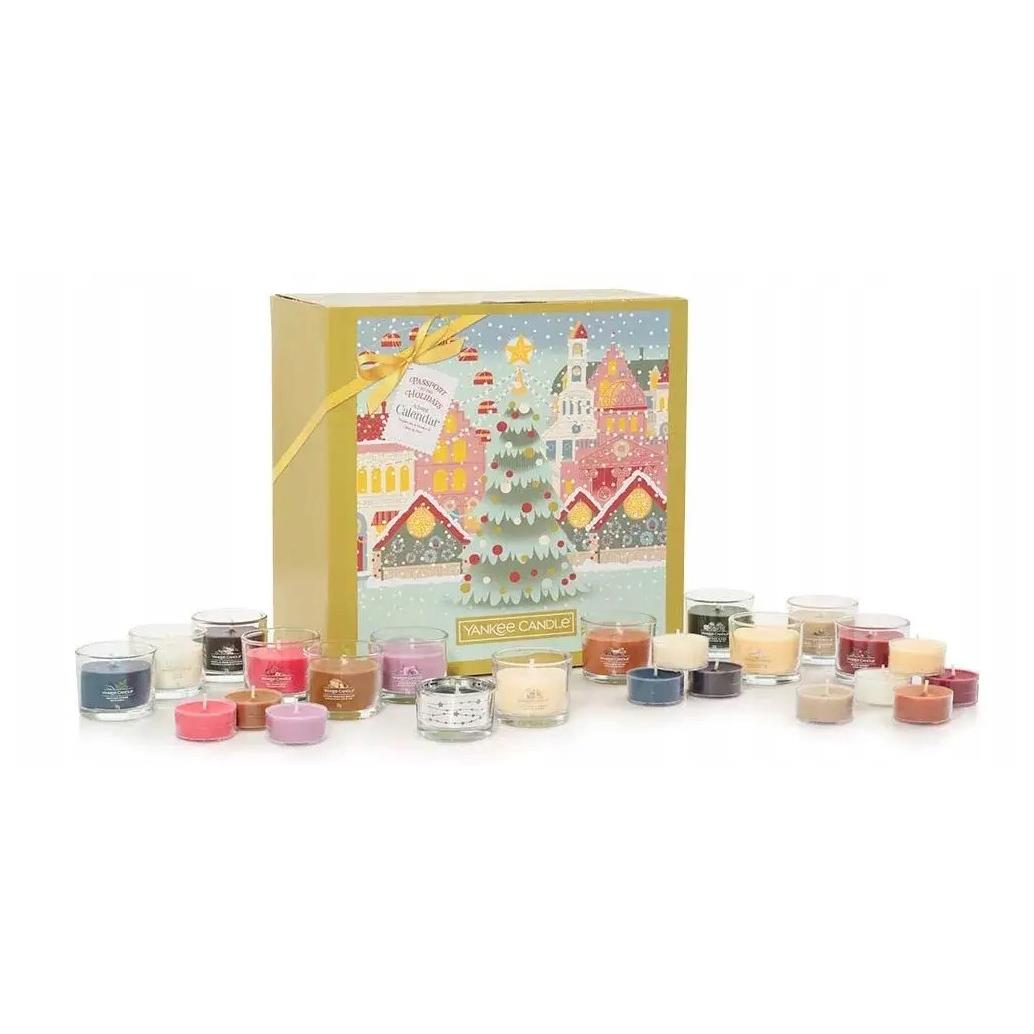 Yankee Candle Tea Light Christmas Advent Calendar | Scented Christmas Candle Set Advent Calendar - Tophatter Daily Deals