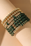 Vineyard Green St Patrick's Multi Layered Beaded Bracelet Set Bracelets - Tophatter Daily Deals