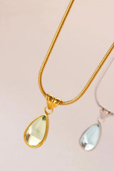 Teardrop Shape Titanium Steel Pendant Necklace Necklaces - Tophatter Daily Deals