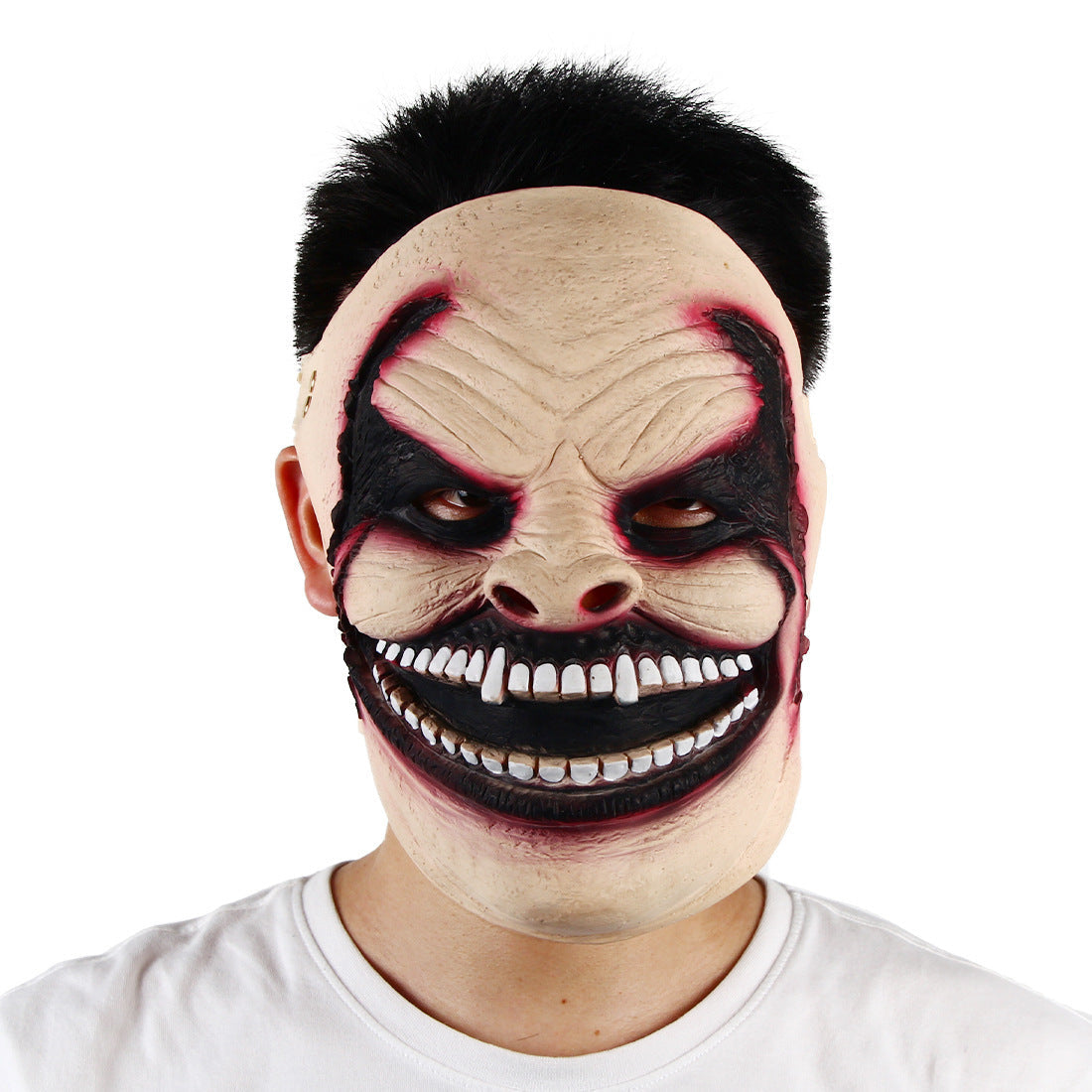 Half Face Bleeding Latex Mask Headgear Halloween 2025 3D Changing Face Moving Picture Frame - Tophatter Daily Deals
