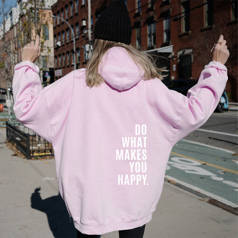 Oversized Women's Hoodie - Loose Back Print, Polyester Pink 2 3D Changing Face Moving Picture Frame - Tophatter Daily Deals