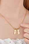 Boy and Girl Pendant Stainless Steel Necklace Gold One Size Necklaces - Tophatter Daily Deals