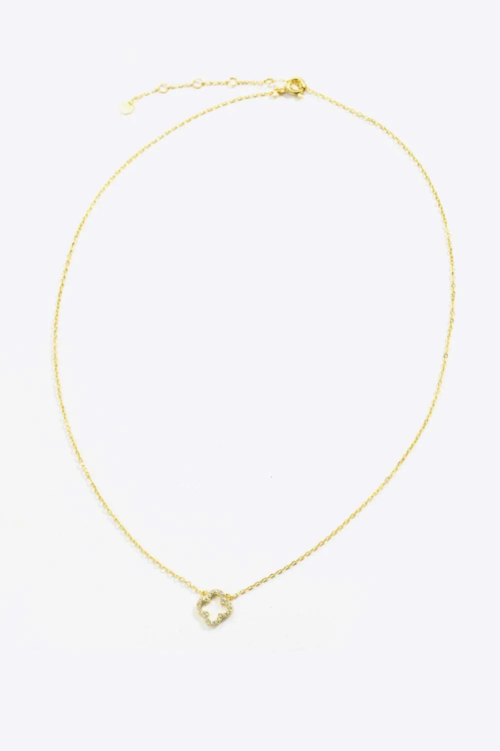Inlaid Cubic Zirconia 925 Sterling Silver Necklace Necklaces - Tophatter Daily Deals