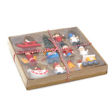 12-Piece Wooden Christmas Tree Ornaments | Traditional Tree Hanging Decorations Baubles - Tophatter Daily Deals