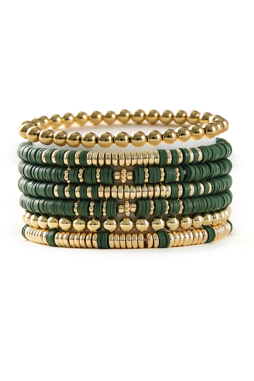 Vineyard Green St Patrick's Multi Layered Beaded Bracelet Set Bracelets - Tophatter Daily Deals