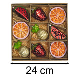 Set of 9 Fruit-Themed Christmas Tree Ornaments | Fruit Hanging Decorations Baubles - Tophatter Daily Deals