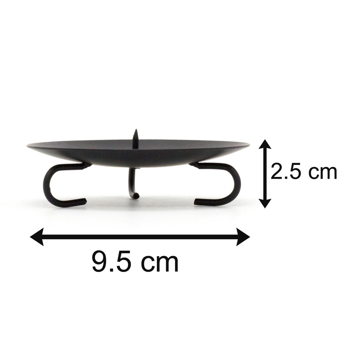 Black Round Metal Spike Candle Holder Pillar Candle Plate Candle Holder - Tophatter Daily Deals