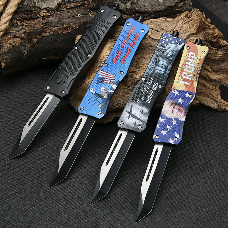 Trump ABS Handle OTF Knife Trump Supporters Knife - Tophatter Daily Deals