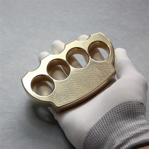 Brass knuckle ring EDC self-defense weapon - Tophatter Daily Deals