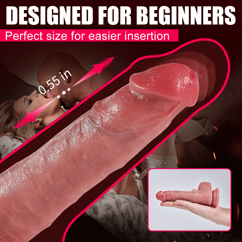 Realistic Dildo Designed for Beginners Silicone Heating Thrusting Automatic In & Out Dildo Dildos - Tophatter Daily Deals