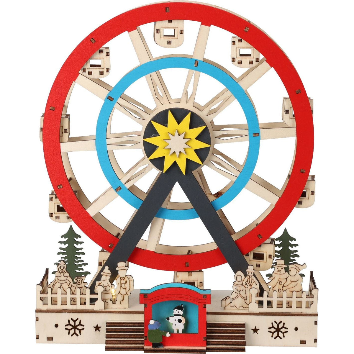 Christmas LED Ferris Wheel Ornament | Light-up Big Wheel Spinning Decoration LED Light - Tophatter Daily Deals