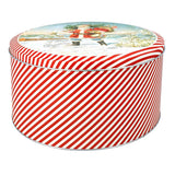 Nostalgic Santa Christmas Cake Tin | Festive Round Kitchen Storage Tin - 23x12cm Tin - Tophatter Daily Deals