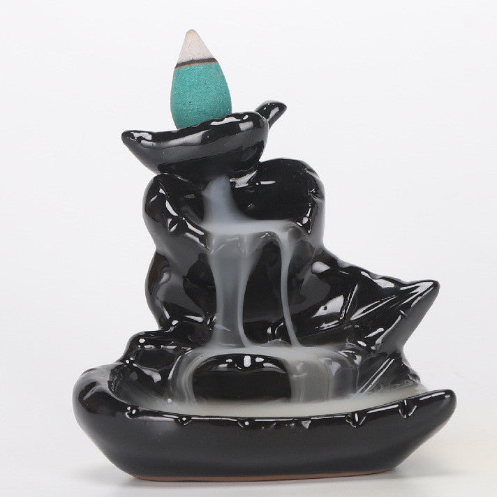 Bergamot Rockery Incense Burner Ceramic Incense Road D 0 - Tophatter Daily Deals