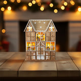 Wooden House Advent Calendar with 24 Drawers and LED Lights | Christmas Calendar Advent Calendar - Tophatter Daily Deals