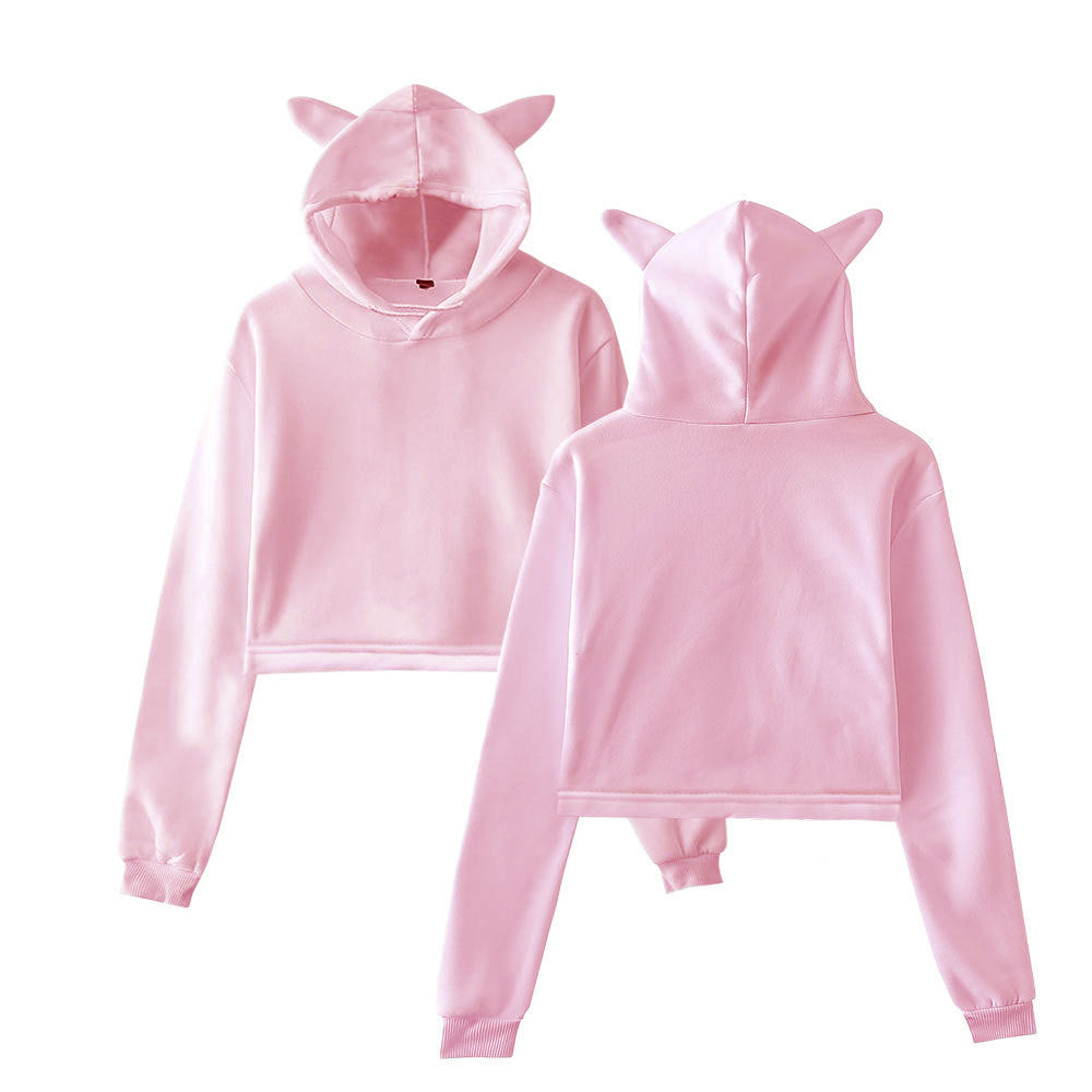 Soft Women's Cropped Hoodie - Boxy Relaxed Cut, Cotton 3D Changing Face Moving Picture Frame - Tophatter Daily Deals
