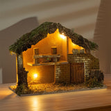 LED Traditional Wooden Nativity Stable with Lights | Christmas Nativity Scene Nativity Set - Tophatter Daily Deals