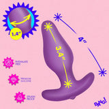 Vibrating Silicone Butt Plug (Purple) – Remote-Controlled 1.4 Inch Silicone Butt Plug > Anal Range > Vibrating Butt Plugs - Tophatter Daily Deals