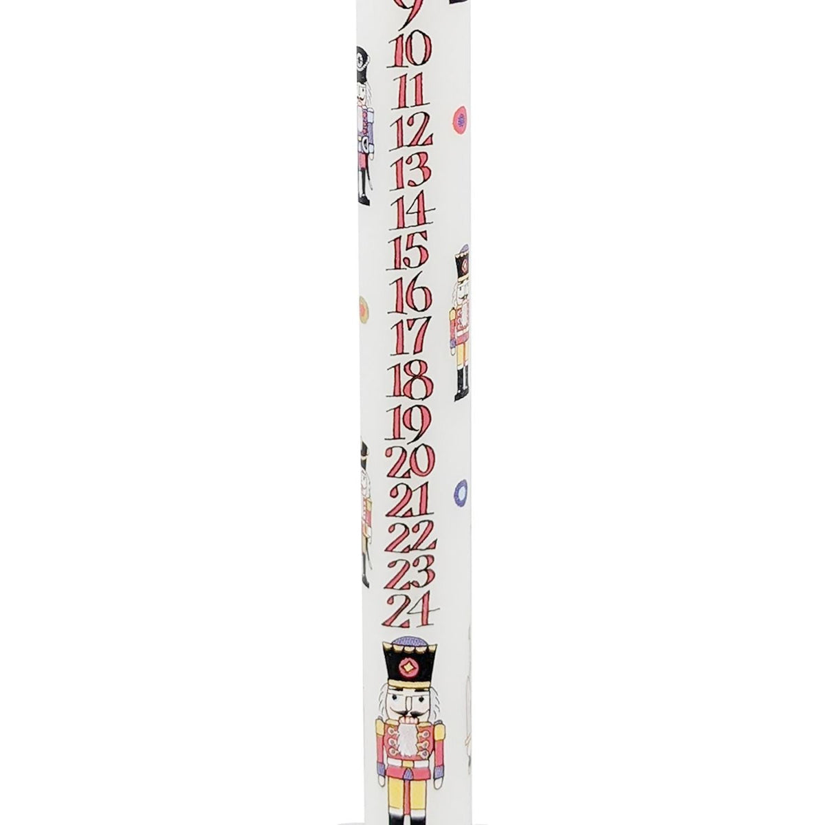 Nutcracker Soldier Advent Dinner Candle | Christmas Calendar Candle - 29cm Advent Candle - Tophatter Daily Deals