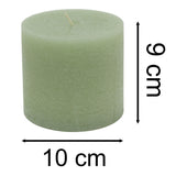 Light Green Pillar Candle | Church Candle Unscented Pillar Candle - 10x9cm Candle - Tophatter Daily Deals