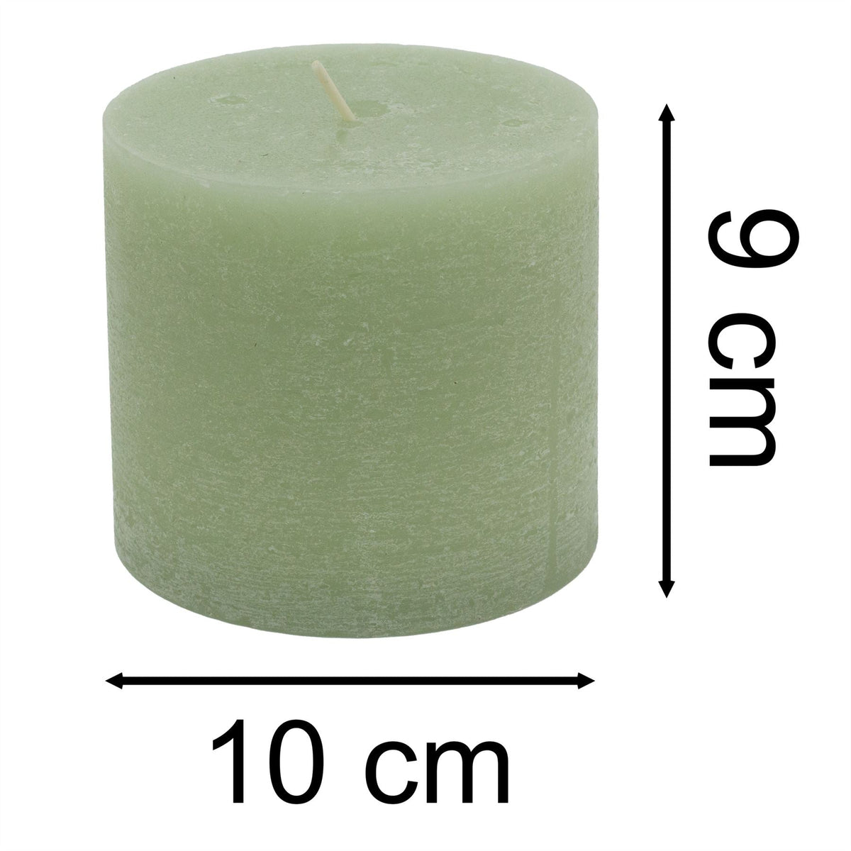 Light Green Pillar Candle | Church Candle Unscented Pillar Candle - 10x9cm Candle - Tophatter Daily Deals