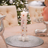 Set of 2 Deck The Halls Christmas Advent Candles | Christmas Pillar Candles Advent Candle - Tophatter Daily Deals