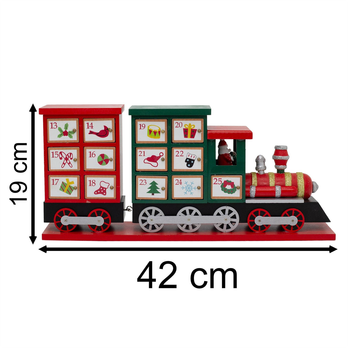 Santa Express Train Christmas Advent Calendar | Wooden Train Advent Calendar Advent Calendar - Tophatter Daily Deals