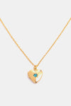 Zircon Heart Shape 14K Gold-Plated Pendant Necklace May One Size Necklaces - Tophatter Daily Deals