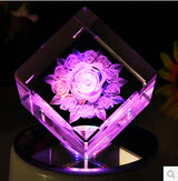 3D Crystal Inner Carved Rose Ornaments Eleven roses 7 - Tophatter Daily Deals
