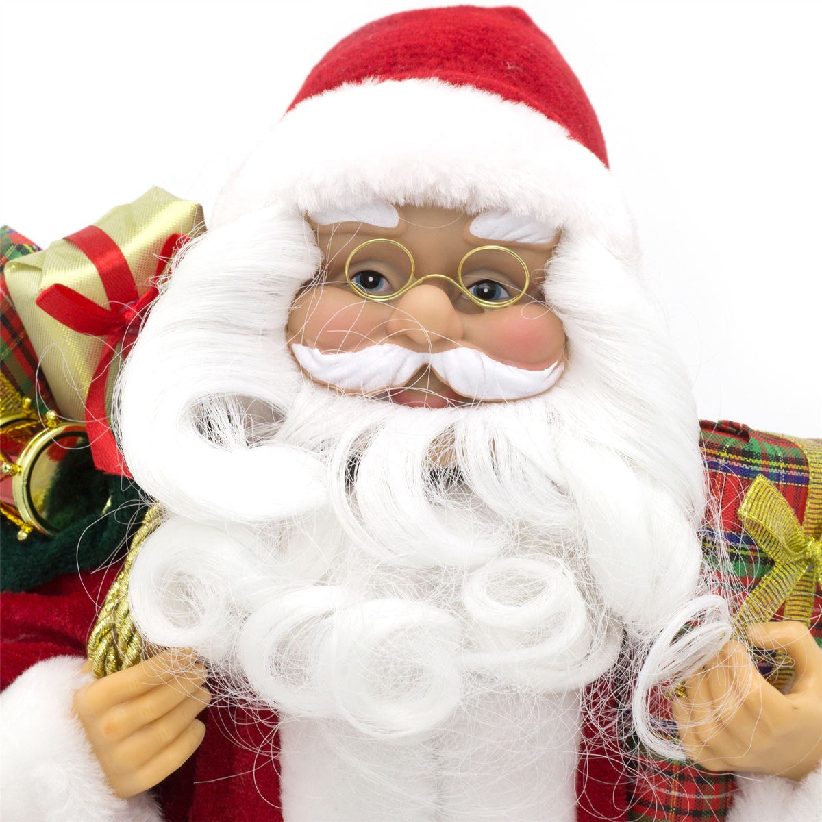 45cm Traditional Father Christmas Figure | Standing Santa Claus Ornament | Santa Figurine Father Christmas Decorations Indoor Ornament - Tophatter Daily Deals