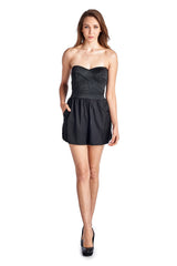 Women's Strapless Romper Black 76 Romper - Tophatter Daily Deals